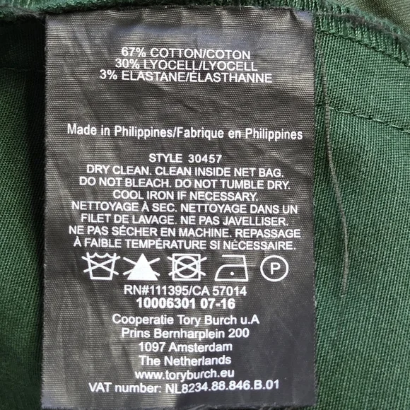 Tory Burch Vanner Ponte Trousers Pants Norwood Green Size 4 - Picture 7 of 8